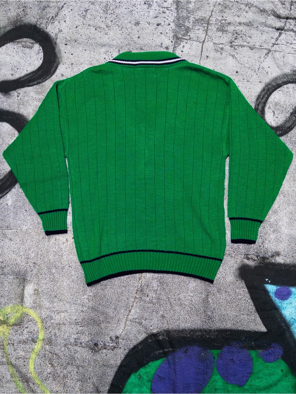 Celtic Country Ireland‎ Shamrock V-Neck Sweater Kelly Green, Men’s Size M - Picture 5 of 6